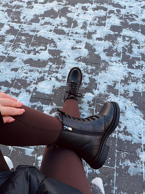 Edan Instruments Черевики жіночі EDAN коричневі шкіра натуральна зима высота 16 см размер 36-40 Коломыя - изображение 4