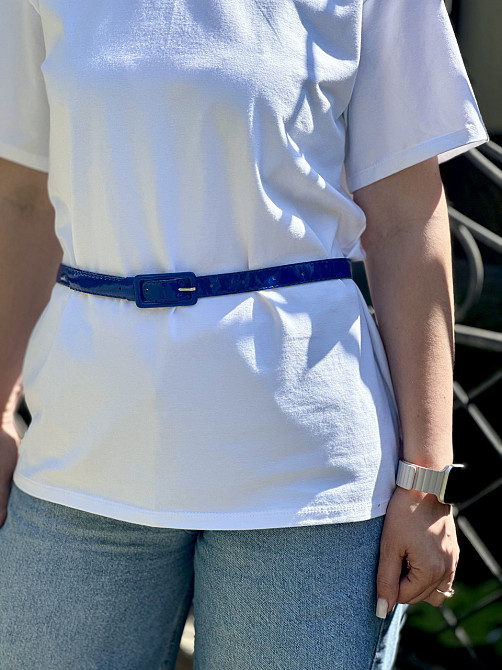 Ремінець лакований вузький "Milano" Електрик Київ - фото 2