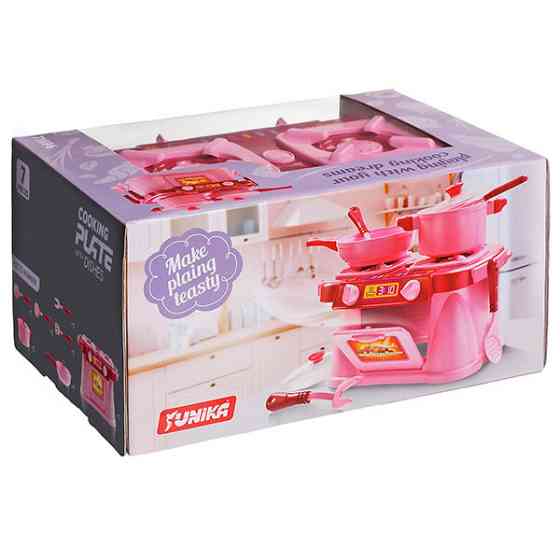 Ігровий набір Кухонна плита "Cooking Plate with Dishes"Юніка 71696, 7 предметів Вінниця