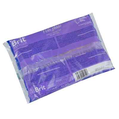 Вологий корм для кішок Brit Premium Cat рибна тарілка 4 шт по 100 г (8595602506248) Вінниця