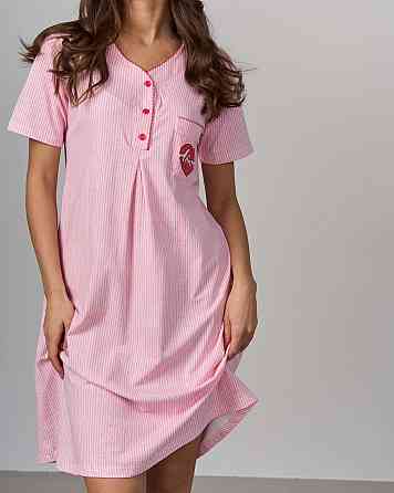 Женский халат и сорочка для кормления - в полоску Nicoletta 7382 Киев