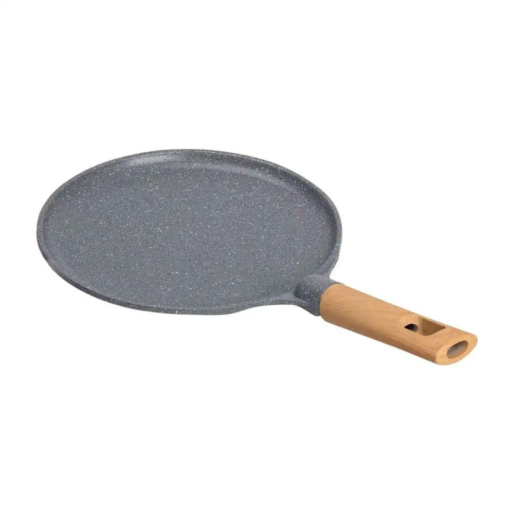 Блинная сковорода с мраморным покрытием Ø 24 см серый Киев - изображение 3