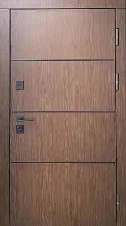 Двері вуличні Форт-М  комплектація "ТЕРМО" модель Термо ЛІНО ТЕРМОРОЗРИВ дуб 92/дуб темний Київ