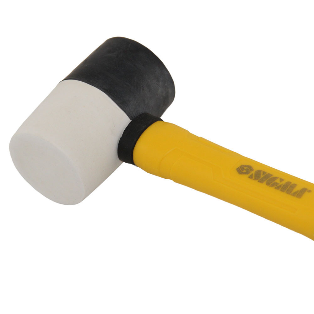 Sigma Киянка резиновая чёрно-белая 225г фиберглассовая рукоятка SIGMA (4317221) Коломия - фото 6