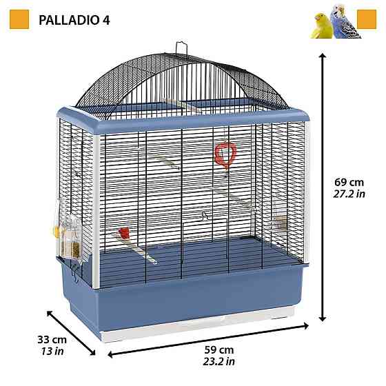 Клетка для канареек, попугаев и маленьких птиц Ferplast Palladio (Ферпласт Палладио) 33 х 59 х h 69 см - 4 Запорожье