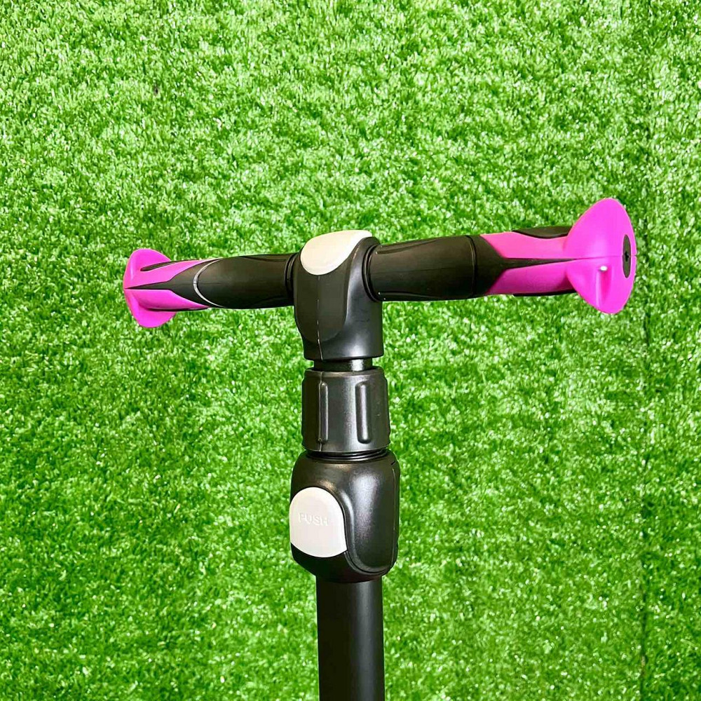 Самокат триколісний колеса PU 120мм світяться Рожевий (X1-PG) Чернігів - фото 8