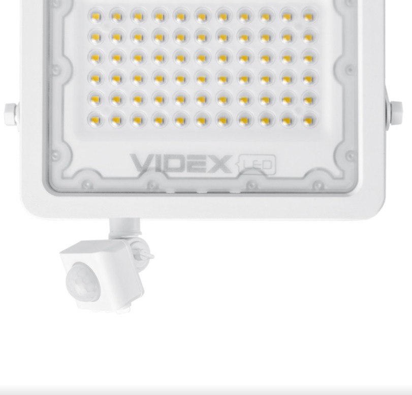 LED Прожектор 50W 5000К 220V з датчиком руху та освітлення білий VL-F2e505W-S Videx Житомир - изображение 7