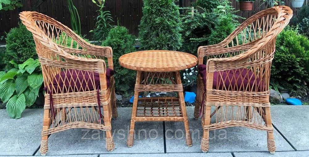 Плетеная мебель на балкон с подушками Киев - изображение 3