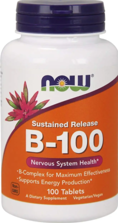 Комплекс вітамінів групи B 100 Now Foods Sustained Release B-100 100 таб Київ