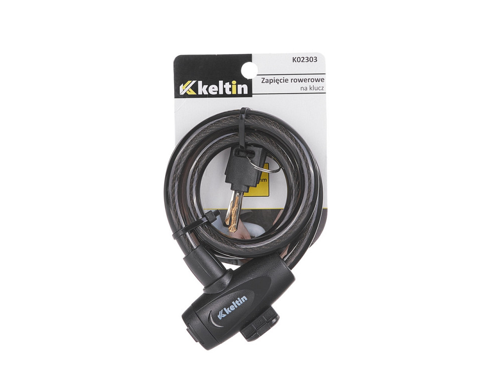 Велосипедний замок "Keltin" тросик 12х 800мм на ключик Київ - фото 6