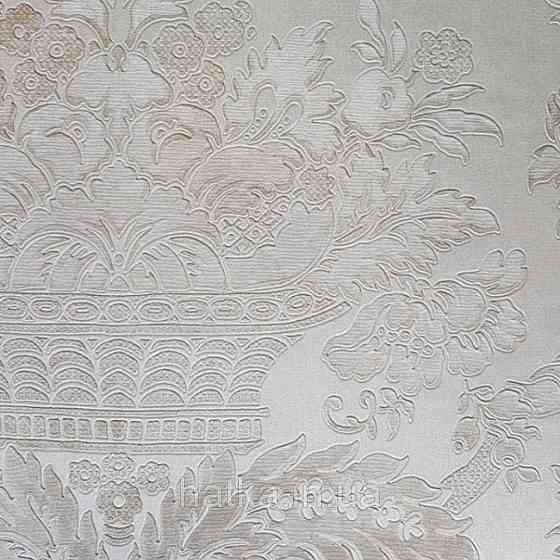 Шпалери вінілові на флізелін Sirpi Alta gamma Sempre 3 вензелі великі коричневі з золотом фон кава з молоком Київ