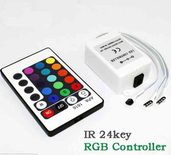 Світлодіодна стрічка SMD 5050 RGB 5м з пультом і блоком живлення MHZ Винница