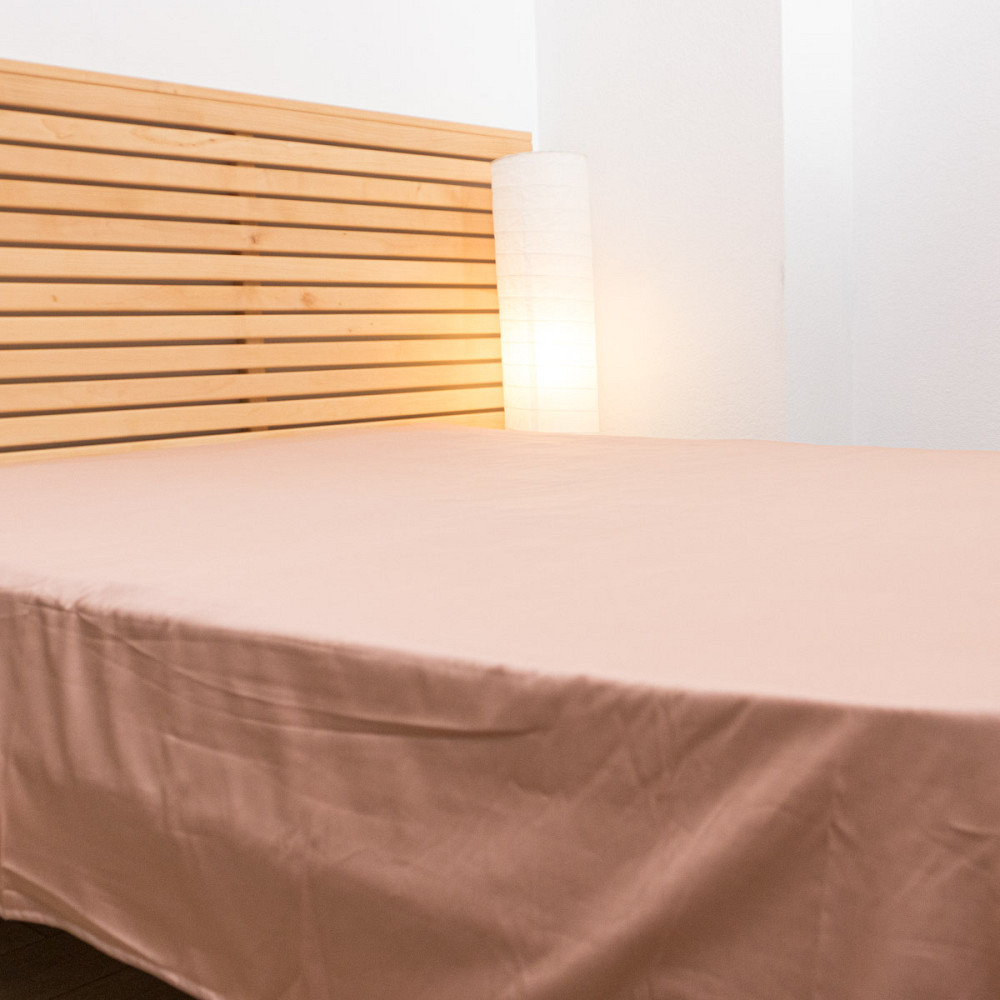 Євро комплект постільної білизни Сатин Гладкий 135 г/м2 YouStar (Фраппе) 2 х 50х70 Суми - фото 7