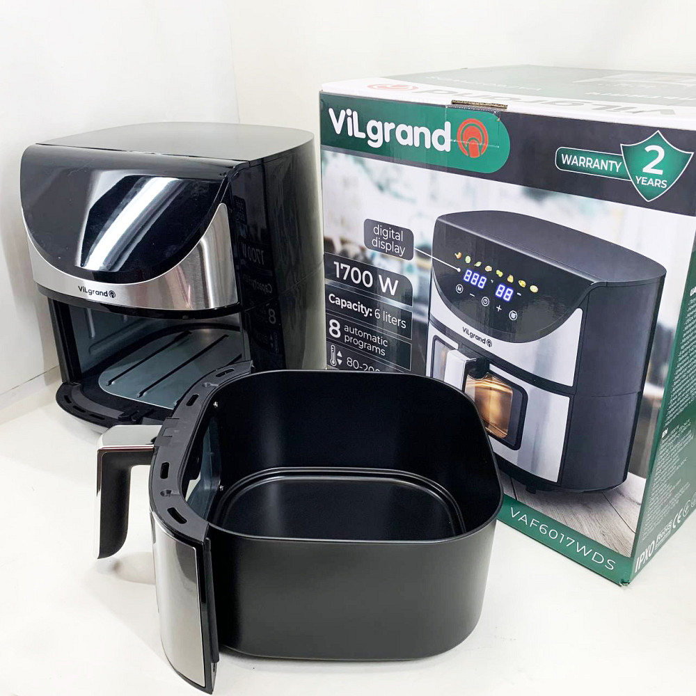 Міні фритюрниця ViLgrand VAF6017WDS 1700 Вт 6 л, Електрофритюрниця, Мультипіч для запіканок DT-43 Івано-Франківськ - фото 4