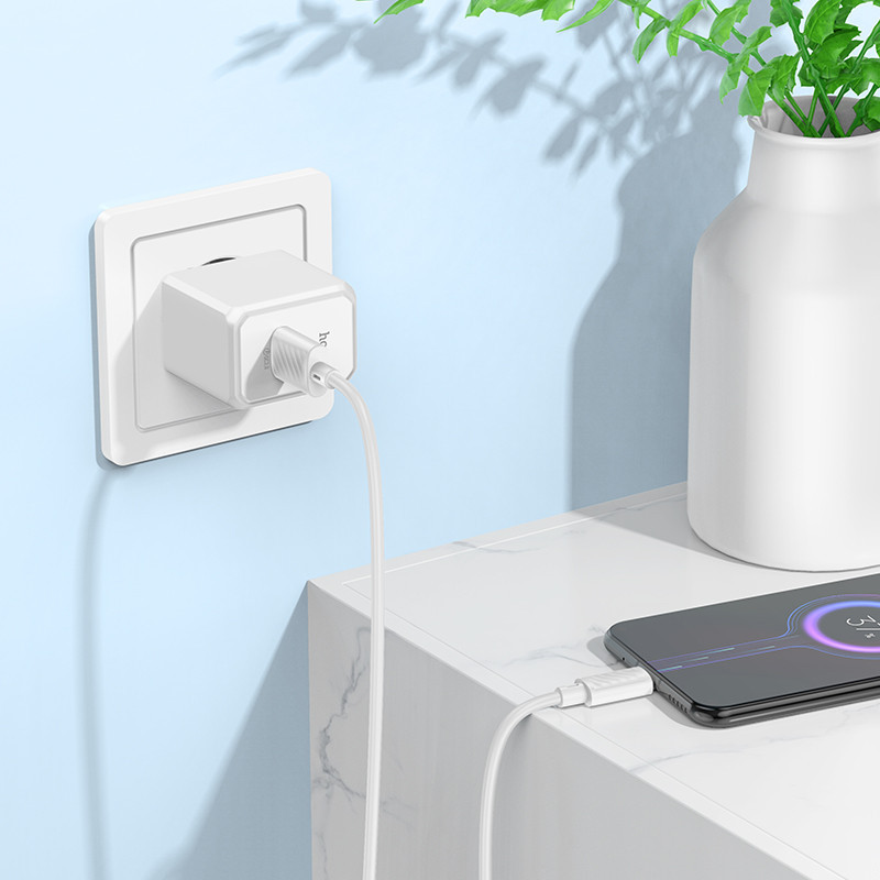 Сетевое зарядное устройство HOCO CS12A Ocean single port QC3.0 charger White Одесса - изображение 4