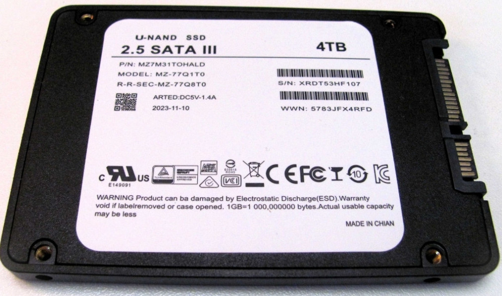 SSD SATA III 2.5" Solid State Drive об'єму 4TB | Ідеальний стан. Київ - фото 3