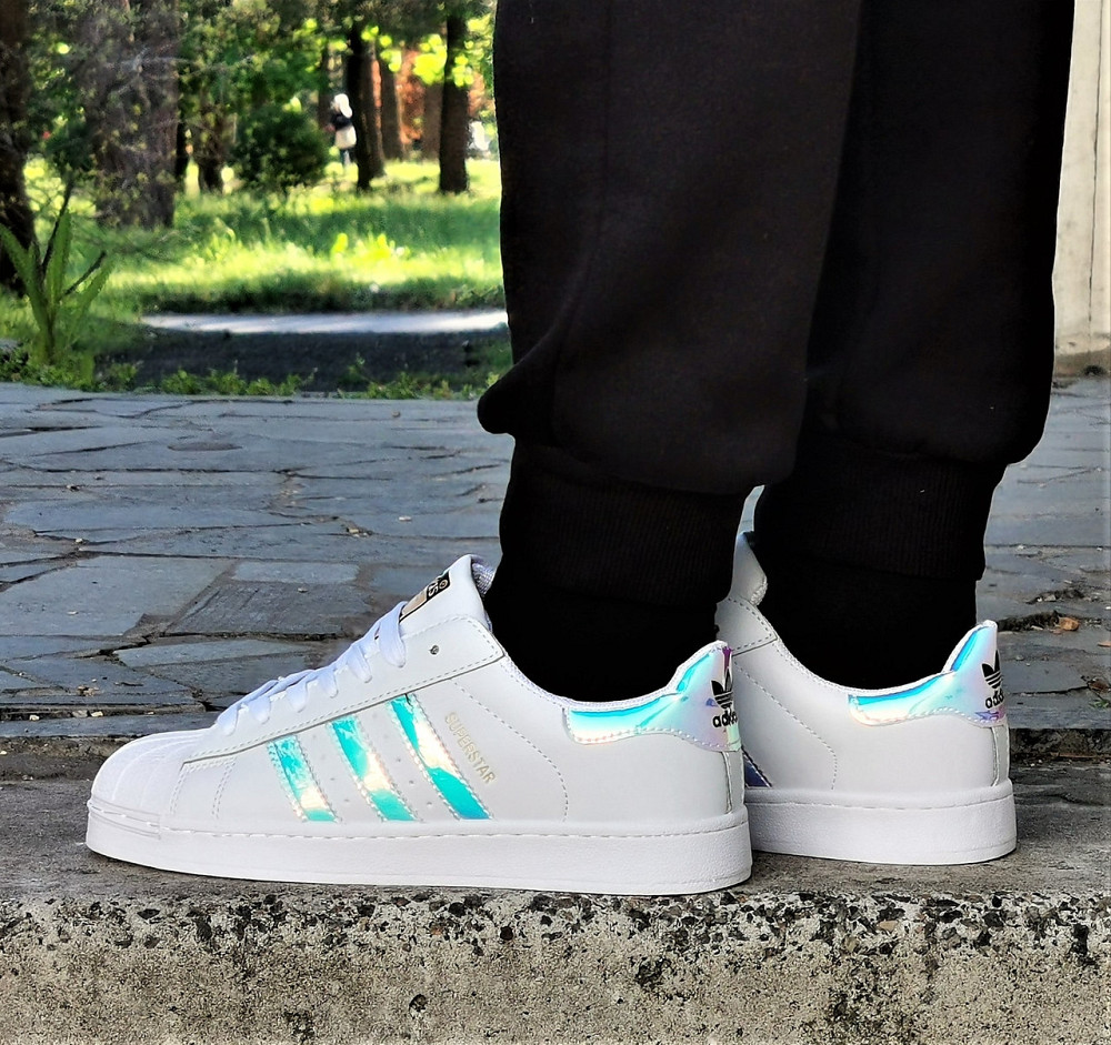 Кросівки Adidas Superstar Білі Адідас Суперстар Шкіряні (розміри: 36,37,38,39,40) — 29-1 Відео Огляд Дніпро - фото 9
