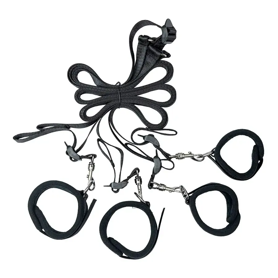 Розтяжка на ліжко Punishment - 5-Piece Bed Restraint Kit - Black Львів - фото 1