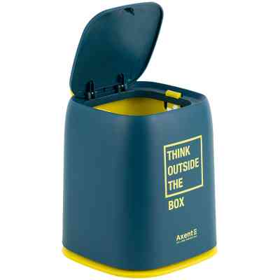 Кошик для паперів Axent Настільний контейнер для сміття, прямокутний, синій індіго (2133-47-A) Вінниця