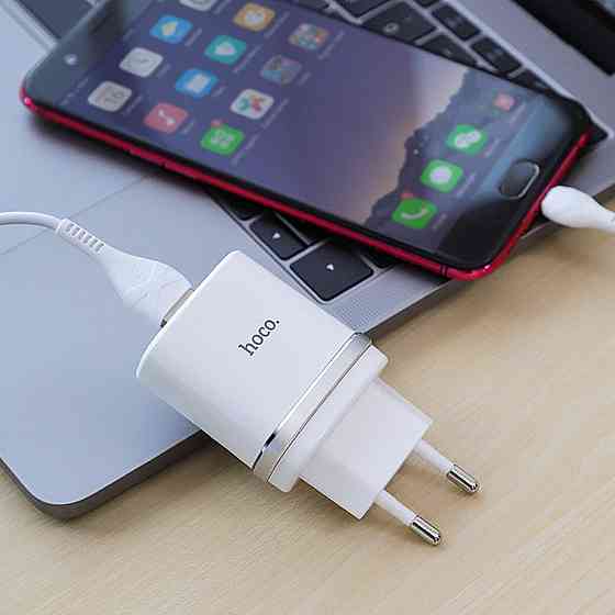 Мережевий зарядний пристрій HOCO C12Q Smart QC3.0 charger set, колір білий 6931474716286 Одеса