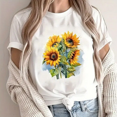 Термонаклейка на одежду модная Подсолнухи Киев - изображение 2