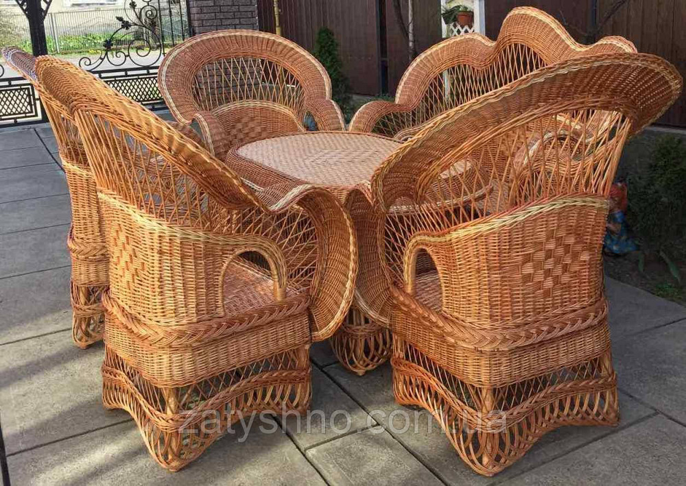 Мебель из лозы с диваном | комплект плетеной мебели со столом | мебель плетеная очень красивая Киев - изображение 4
