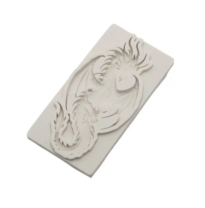 Молд силиконовый Дракон 90 на 45 мм серый Киев - изображение 2