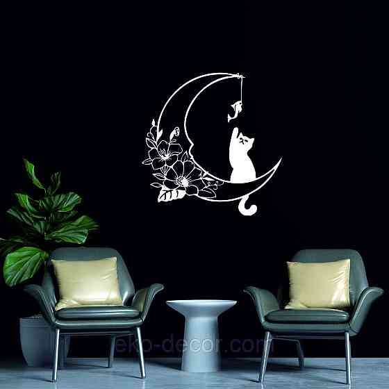 Декоративное настенное 3D Панно «Котёнок» Декор на стену с объемом 50*49 см, Белый Киев