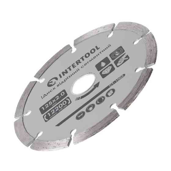 Диск отрезной сегментный алмазный, 125 мм, 16-18%, 12200 об/мин INTERTOOL CT-1002 Киев