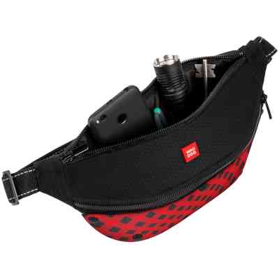 Поясная сумка-бананка для собак WAUDOG Textile "Шотландка красная" 33х17х10 см (5694) Винница