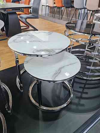 Журнальний столик ATLANTA B II  білий ефект мармуру/хром (к-кт) Киев