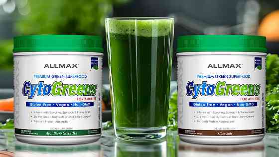 Суперфуд для спортсменів Allmax Nutrition CytoGreens For Athletes 125 g (Acai Berry Green Tea) Луцьк