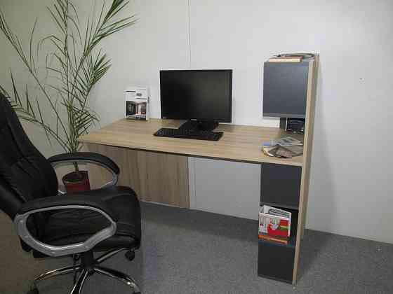 Cтіл комп'ютерний з полицями М-ЗОН Джеко 1416P правий Сонома/Німфея Альба (MZN-031029) Львів