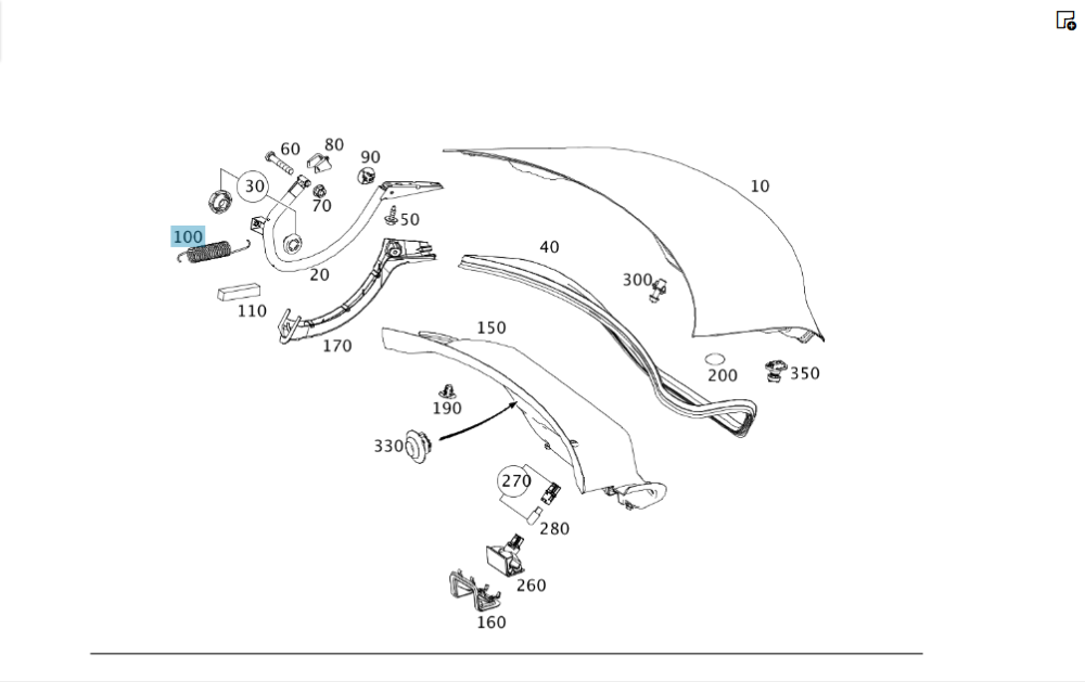 Mercedes-Benz  A2127570129 Пружина петлі кришки багажника E-class W212 CLA C117 Одесса - изображение 5