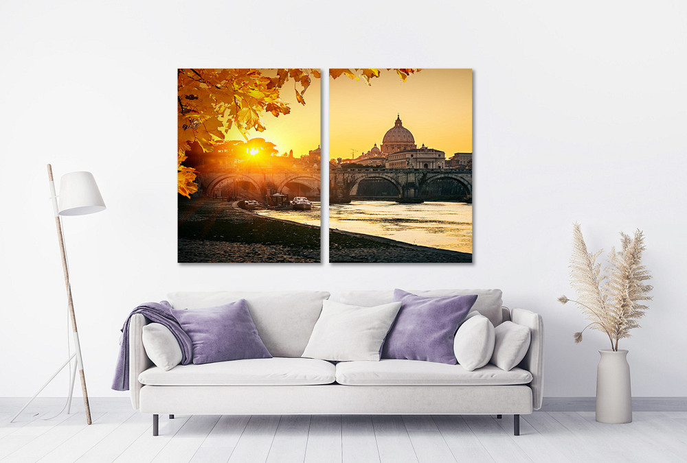 Модульная картина в гостиную / спальню  Италія Рим  TLV-2_034 90x132  см Киев - изображение 2