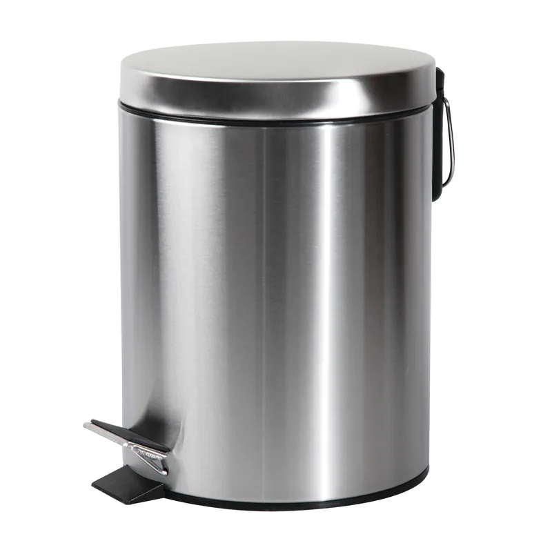Круглое мусорное ведро Zerix Solo-TC0107 7 л нержавеющая сталь цвет SS (ZX5899) Харьков - изображение 1