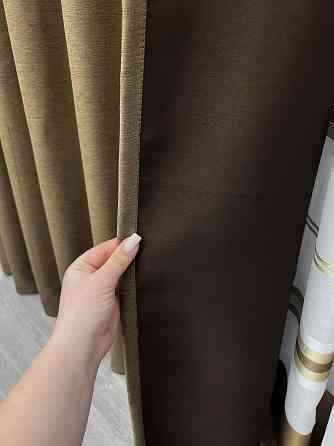 Комплект штор VR-Textil блекаут Eclipse 150х270 2шт і Тюль 400х270 1795ш-1579т Мигдальний з молочним 71-162/3 Київ