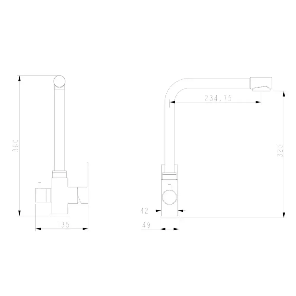 Смеситель для кухни с подключением к фильтру WEZER PRO4C-02-BLACK черный Киев - изображение 6