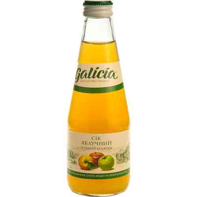 Сік Galicia Яблучний прямого віджиму неосвітлений 300 мл с/б (4820209560060) Вінниця