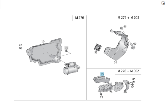 Mercedes-Benz  A2761509375 Тепловий екран навпроти сторони стартера C-Class Cabrio A205 C-Class Estate S205 C-Class Coupe С205 C-Class W205 GLC X253 G Одесса