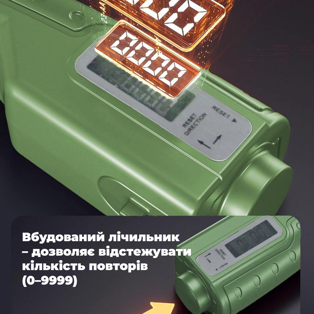 Еспандер кистьовий з лічильником PowerPlay PP-4403 з регульованим навантаженням 10-100 кг. Зелений Каменское - изображение 7