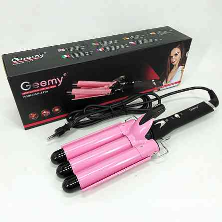 Багатофункціональні плойки для волосся GEMEI GM-1956-25 тройная Щипці для волосся об'ємної зачіски TD-18 Львів