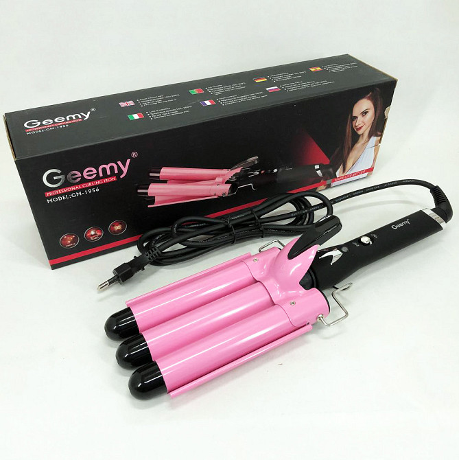 Багатофункціональні плойки для волосся GEMEI GM-1956-25 тройная Щипці для волосся об'ємної зачіски TD-18 Львів - фото 4