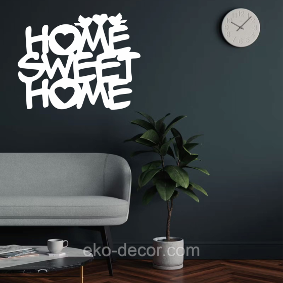 Декоративное настенное Панно «Нome sveet home», Декор на стену 90*71 см, Белый Киев