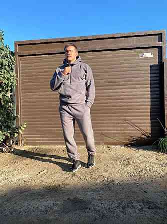 Мужской теплый костюм двойка: кофта и штаны двусторонний флис Полар Графит, 44/46 Одесса