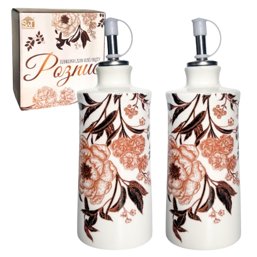 Набір пляшок для олії/оцту Розпис 2шт 300мл S&T 700-07-19 Житомир - изображение 2