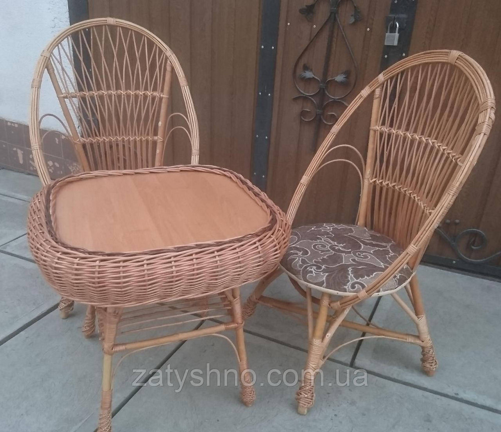 Меблі з лози з м'якими сидінками Київ - фото 4