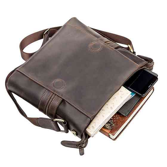 Сумка мужская SHVIGEL 11097 кожаная Коричневая Киев