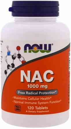 Ацетилцистеїн Now Foods NAC 1000 мг 120 таблеток Київ