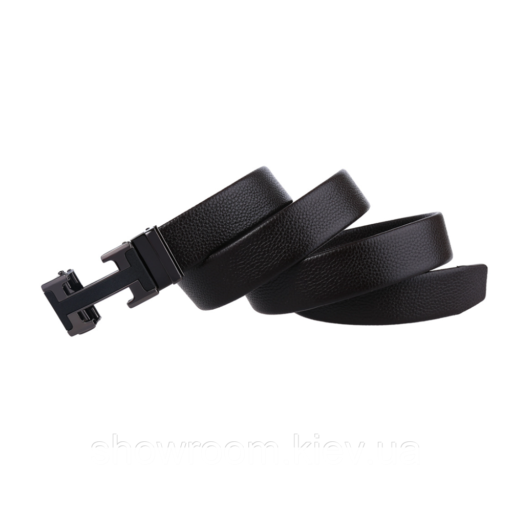 Чоловічий шкіряний ремінь з автоматичною пряжкою Leather Collection (7815) Київ - фото 2